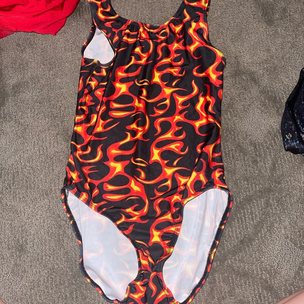 Fire flame leo gymnastics